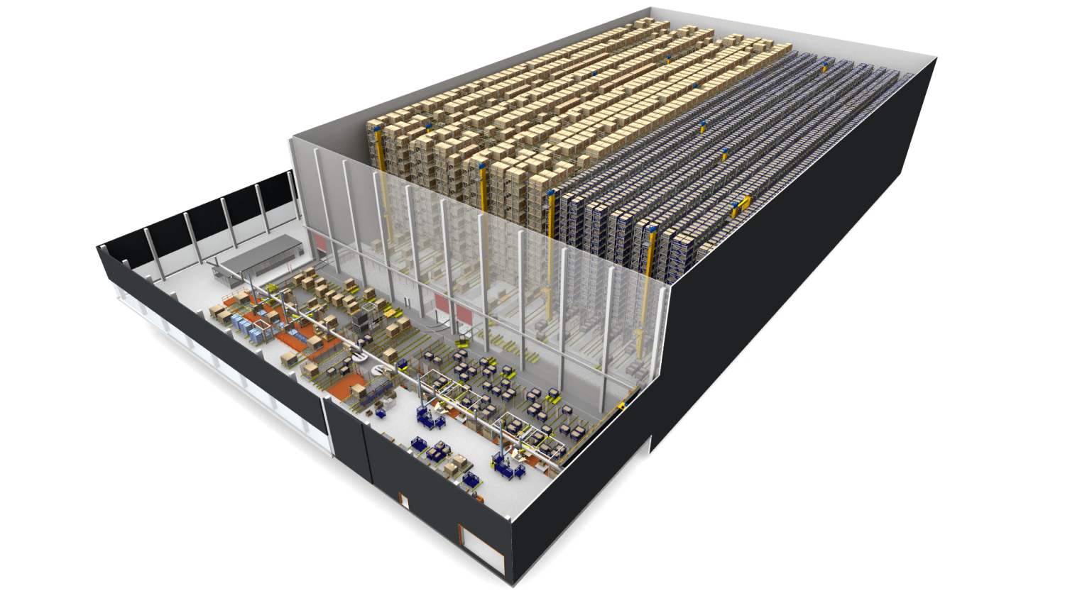 Porsche Simulation automatic high-bay warehouse