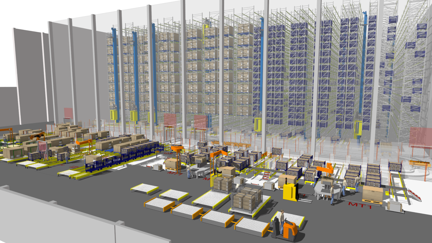 Porsche Simulation automatic high-bay warehouse