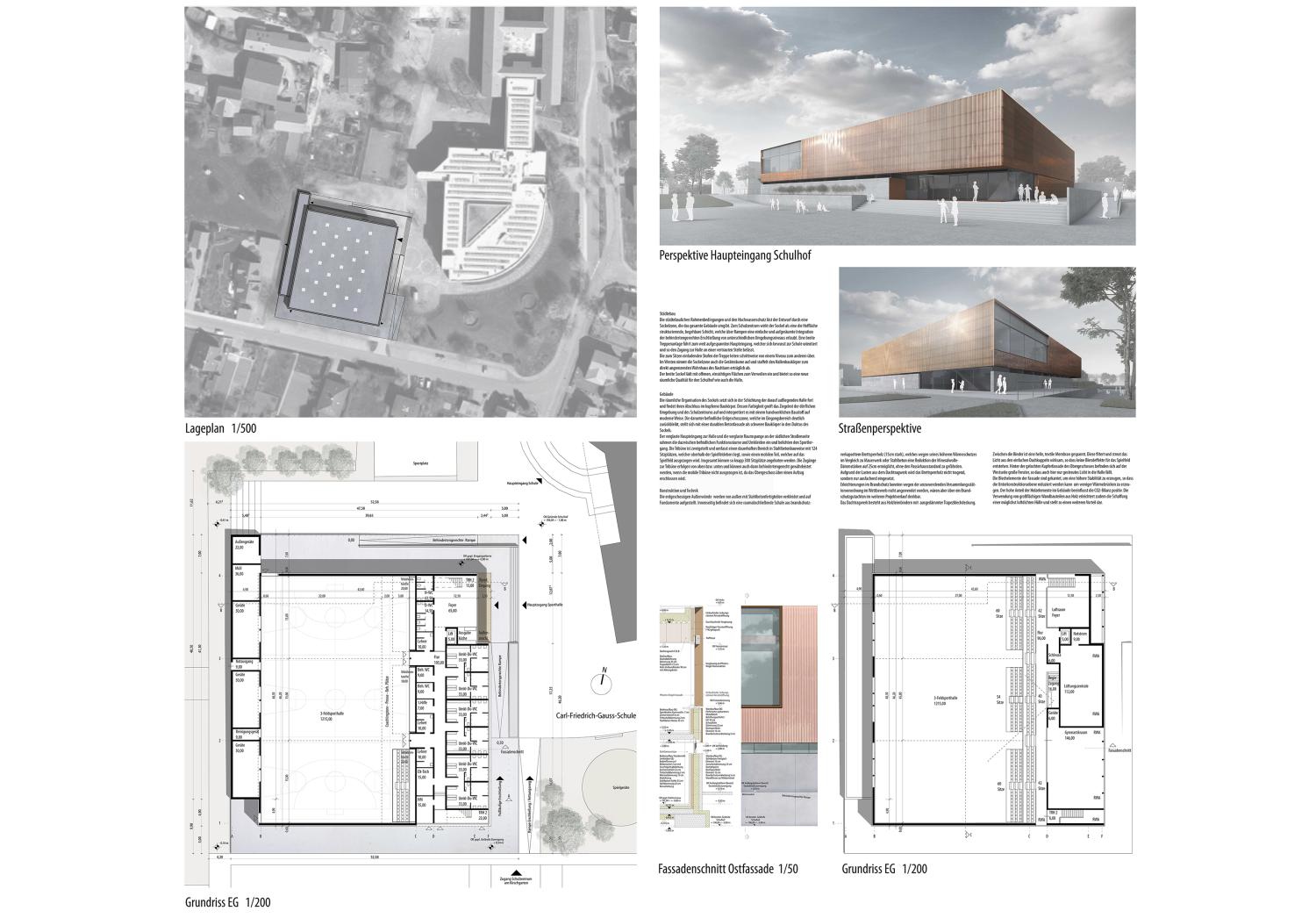 Triple-ground sports hall Friedland